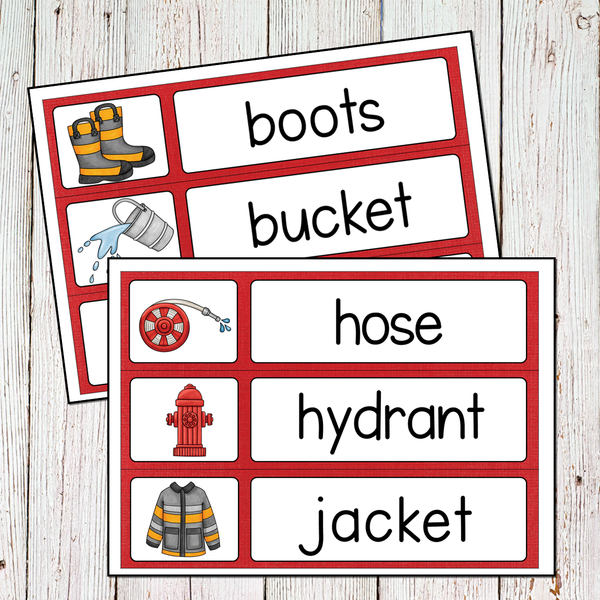 Fire Prevention Safety Preschool Math and Literacy Centers