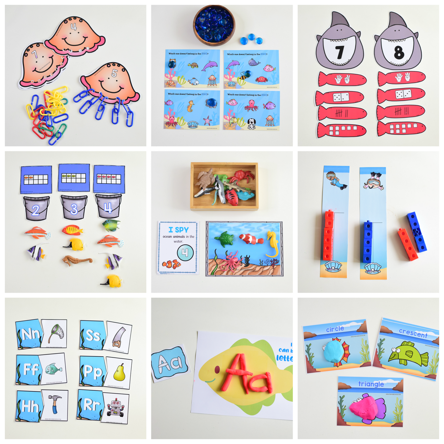 Ocean Math and Literacy Centers