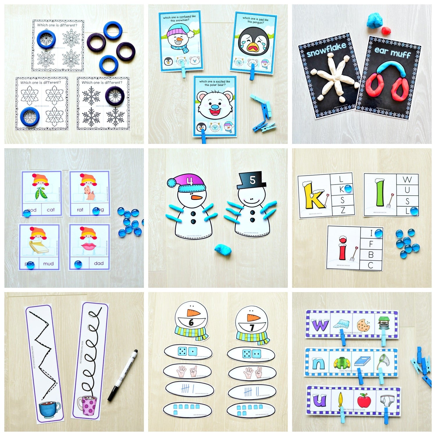 Winter Preschool and Kindergarten Printable Pack