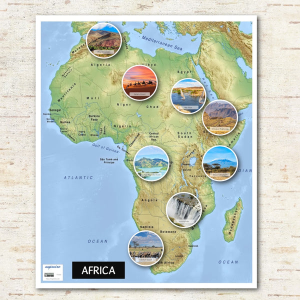 Africa Biomes and Physical Features - Montessori Inspired