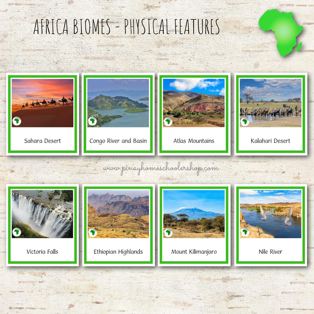 Africa Biomes and Physical Features - Montessori Inspired