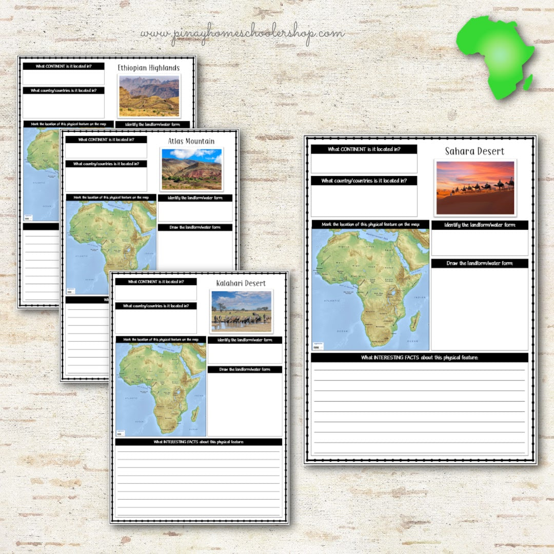 Africa Biomes and Physical Features - Montessori Inspired