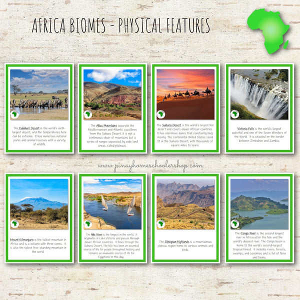 Africa Biomes and Physical Features - Montessori Inspired