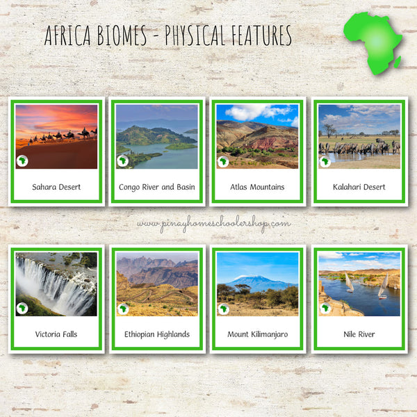 Africa Biomes and Physical Features - Montessori Inspired