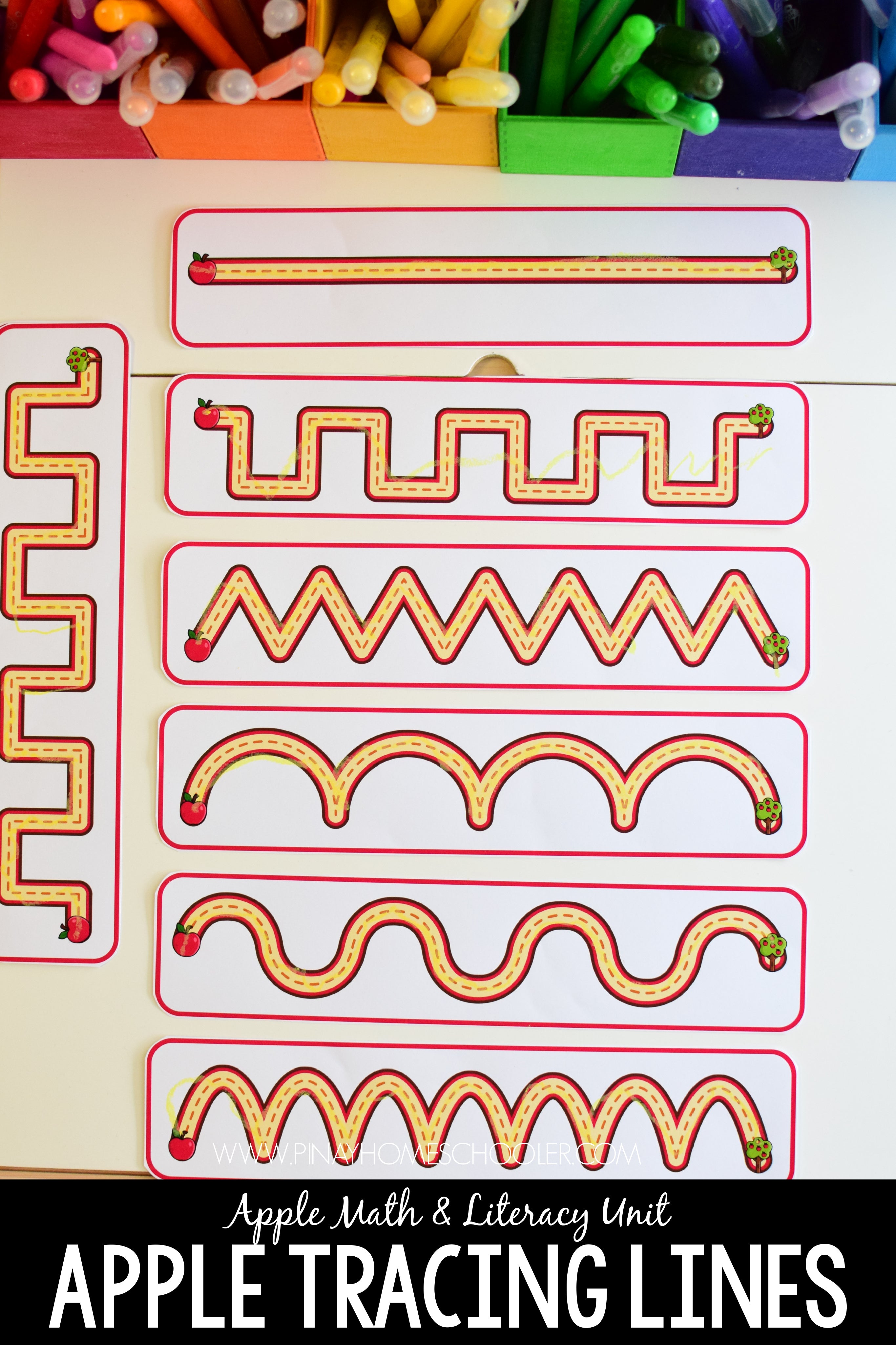 Apple Themed Preschool Math & Literacy Centers