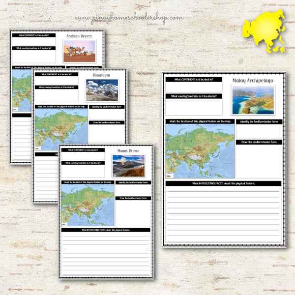 Asia Biomes and Physical Features - Montessori Inspired