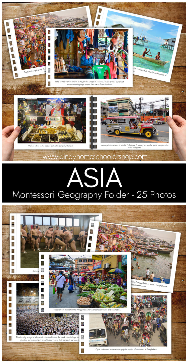 Asia Montessori Geography Folder - Photos