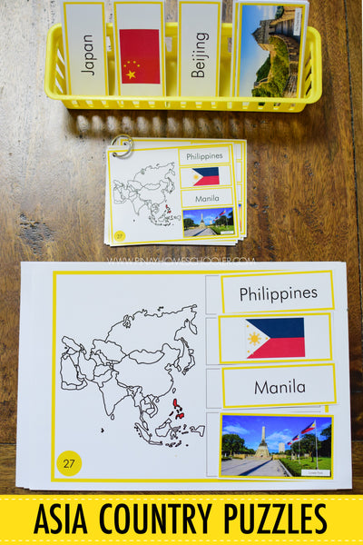 Montessori Asia Country Facts Puzzles