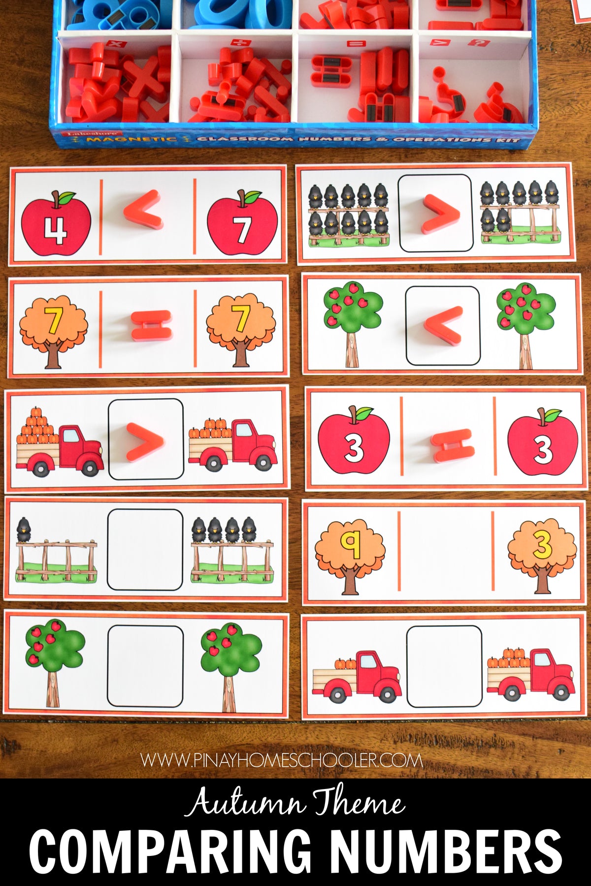 Comparing Numbers Fall Theme Comparing Numbers - Greater than or Less than Autumn Theme – Pinay ...