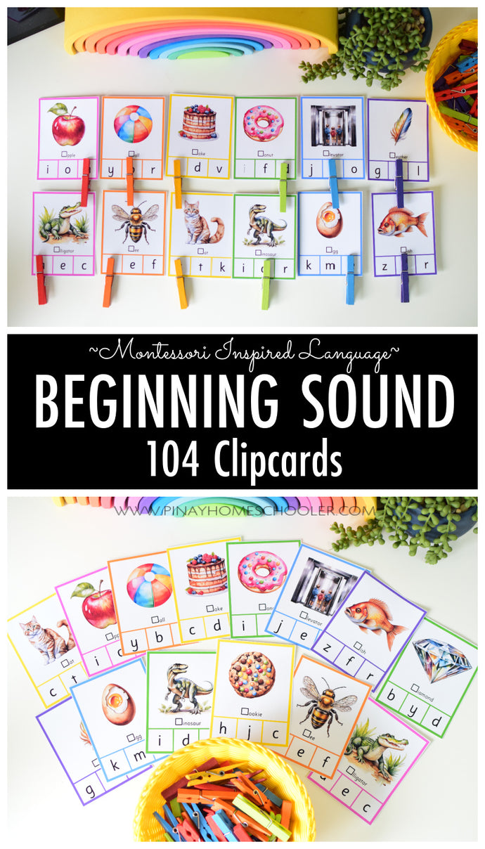Beginning Letter Clipcards – Pinay Homeschooler Shop