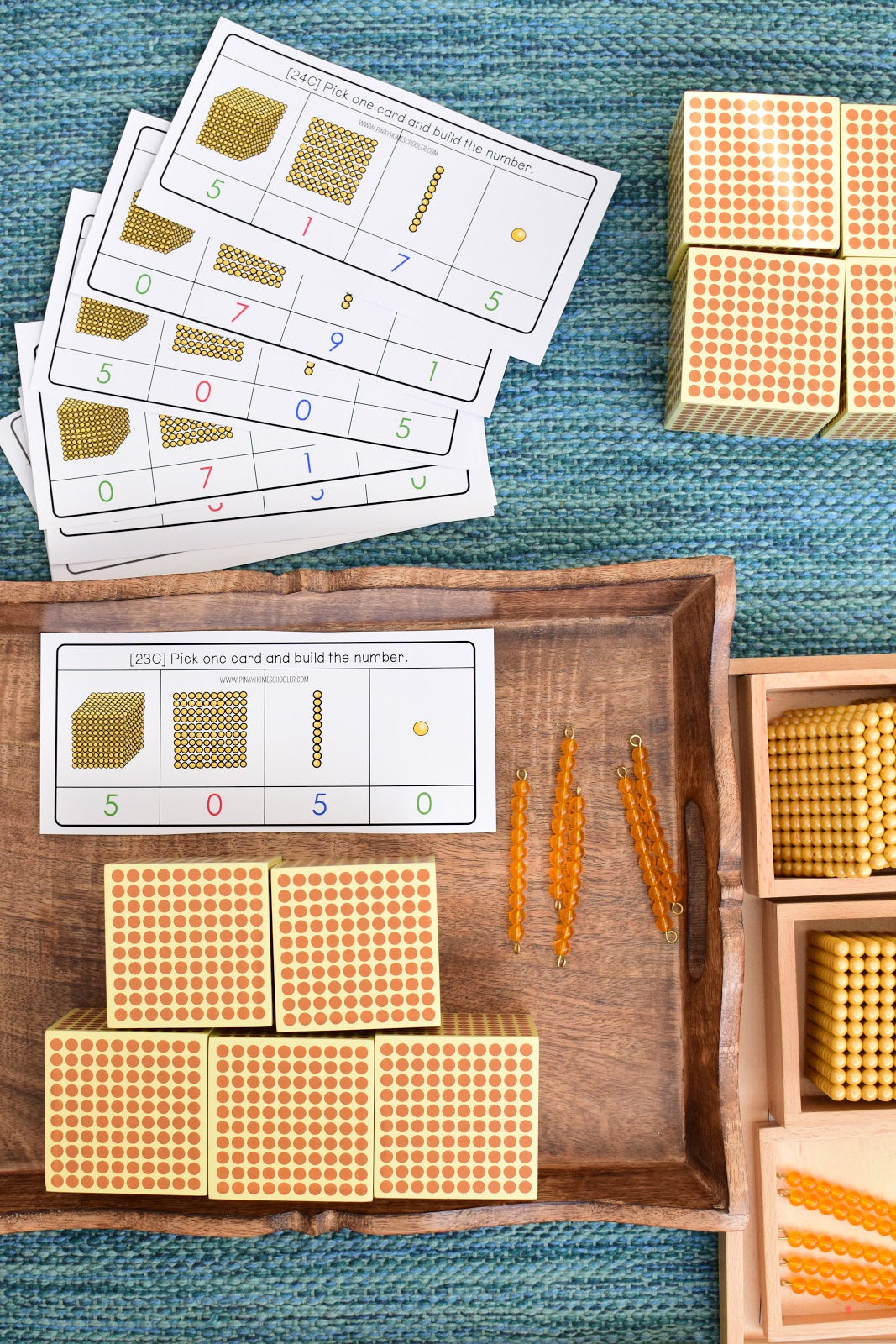 Montessori Golden Beads (Base 10 ) Task Cards