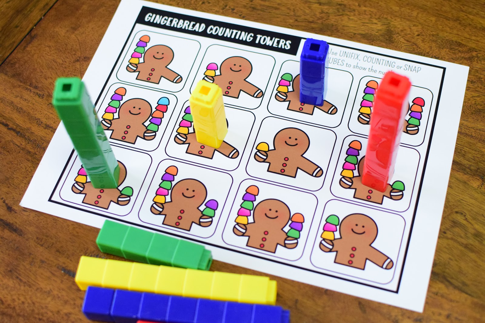 FREE Gingerbread Tower Maths