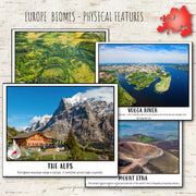 Europe Biomes and Physical Features - Montessori Inspired