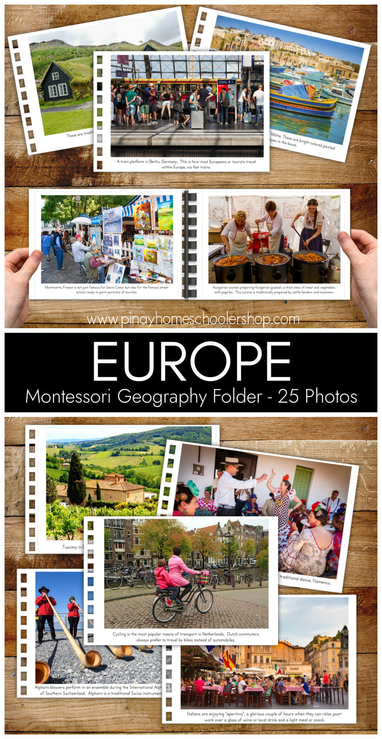 Europe Montessori Geography Folder - Photos