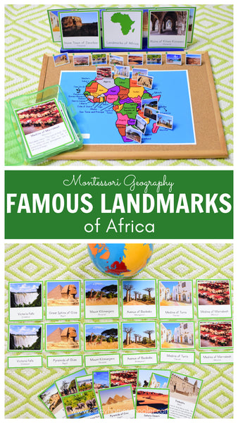 Landmarks of Africa Montessori 3 Part Cards and Fact Cards