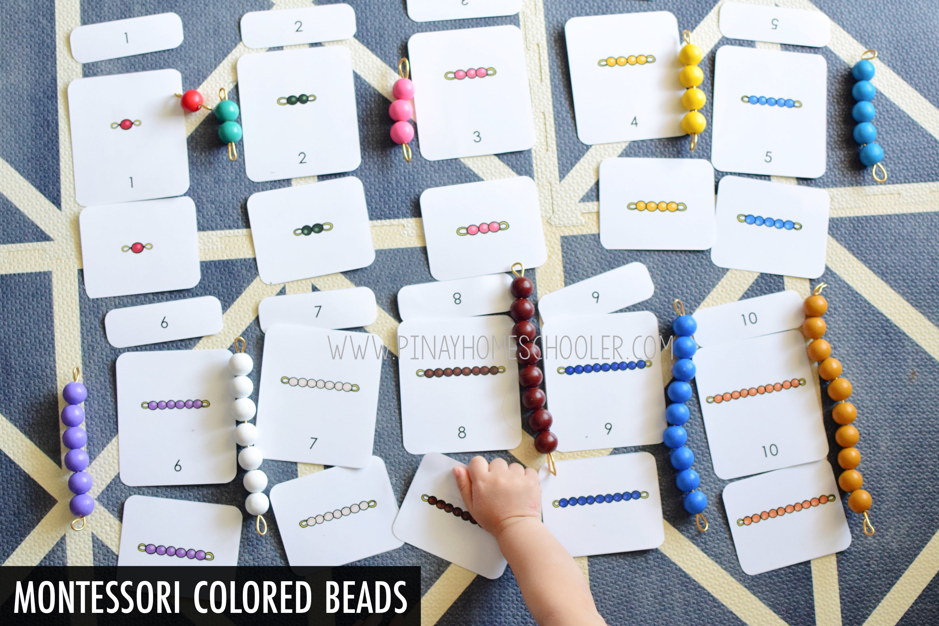 Montessori Color Beads and Golden Beads Learning Pack