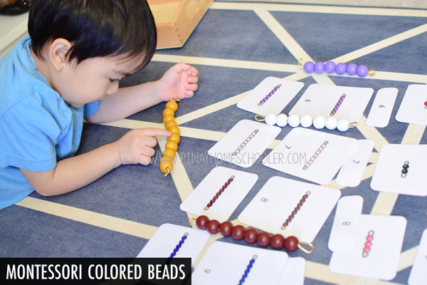 Montessori Color Beads and Golden Beads Learning Pack