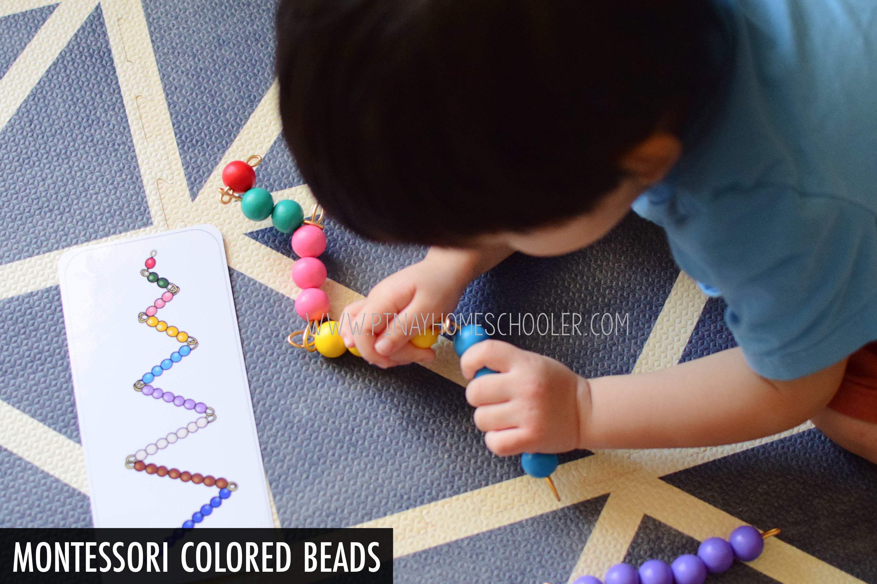 Montessori Color Beads and Golden Beads Learning Pack