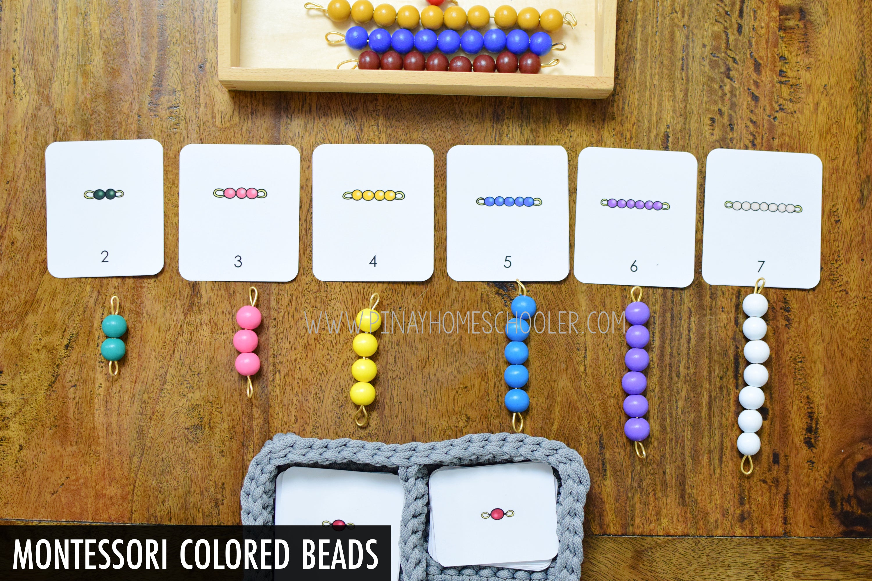 Montessori Color Beads and Golden Beads Learning Pack