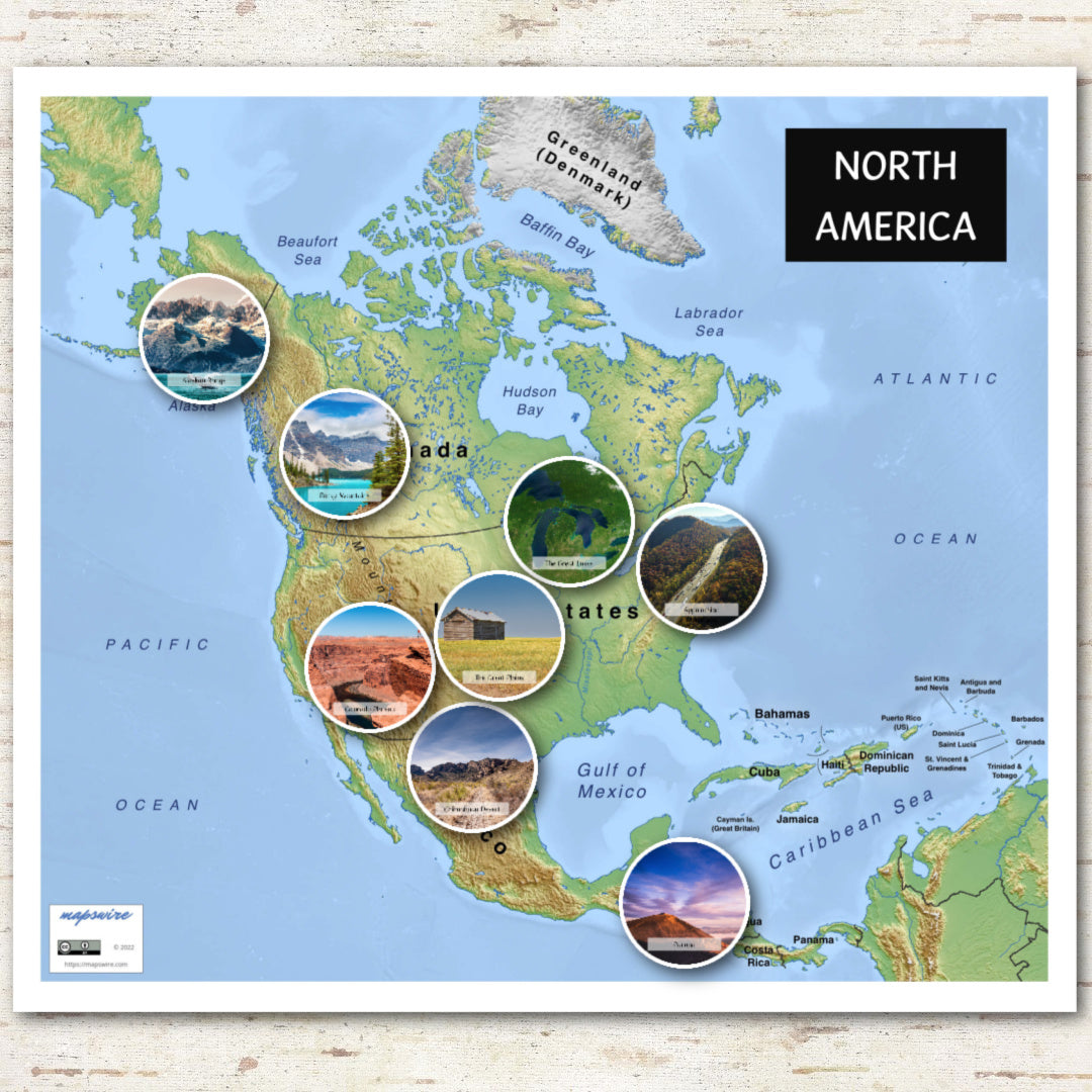 North America Biomes and Physical Features - Montessori Inspired