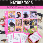 Safari Nature Toob Bingo Game and Fact Cards
