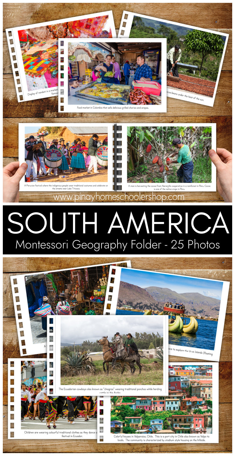 South America Montessori Geography Folder - Photos