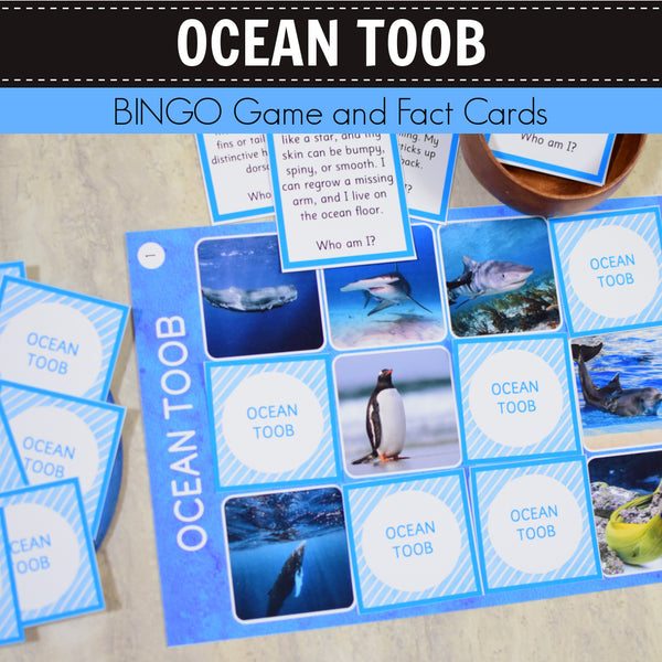 Safari Ocean Toob Bingo Game and Fact Cards