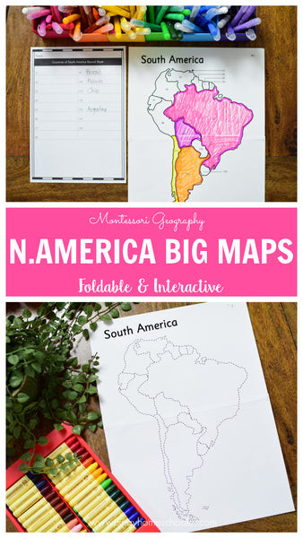 Montessori Maps of South America - BIG Foldable Interactive Maps