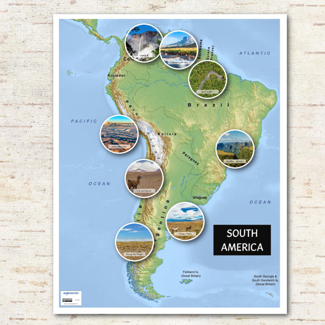 South America Biomes and Physical Features - Montessori Inspired