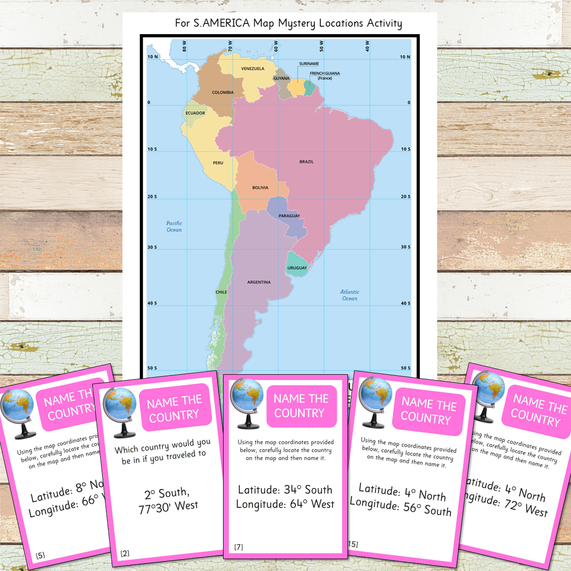 South America Mystery Locations - Longitude and Latitude