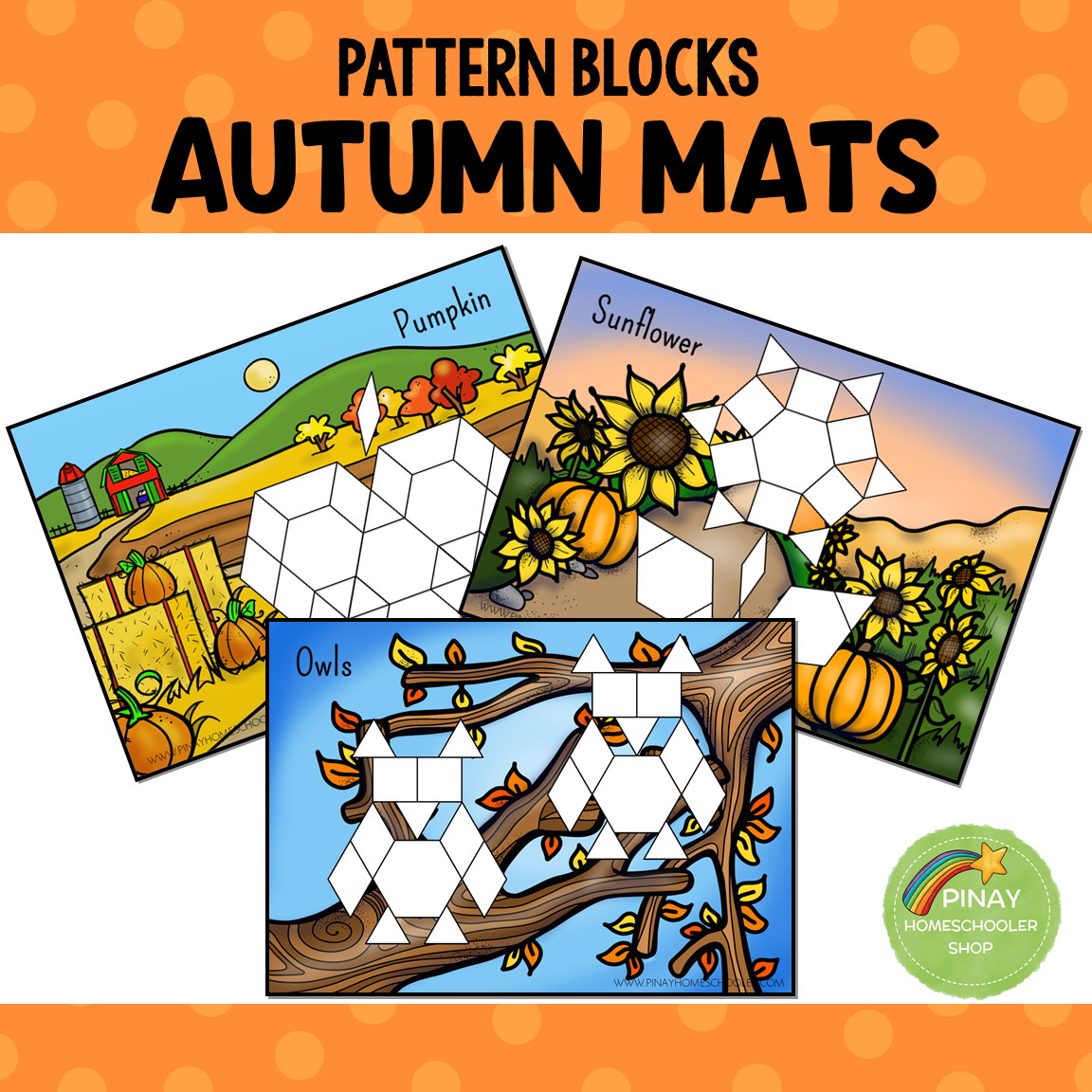 Season Pattern Blocks Puzzle Mats Bundle
