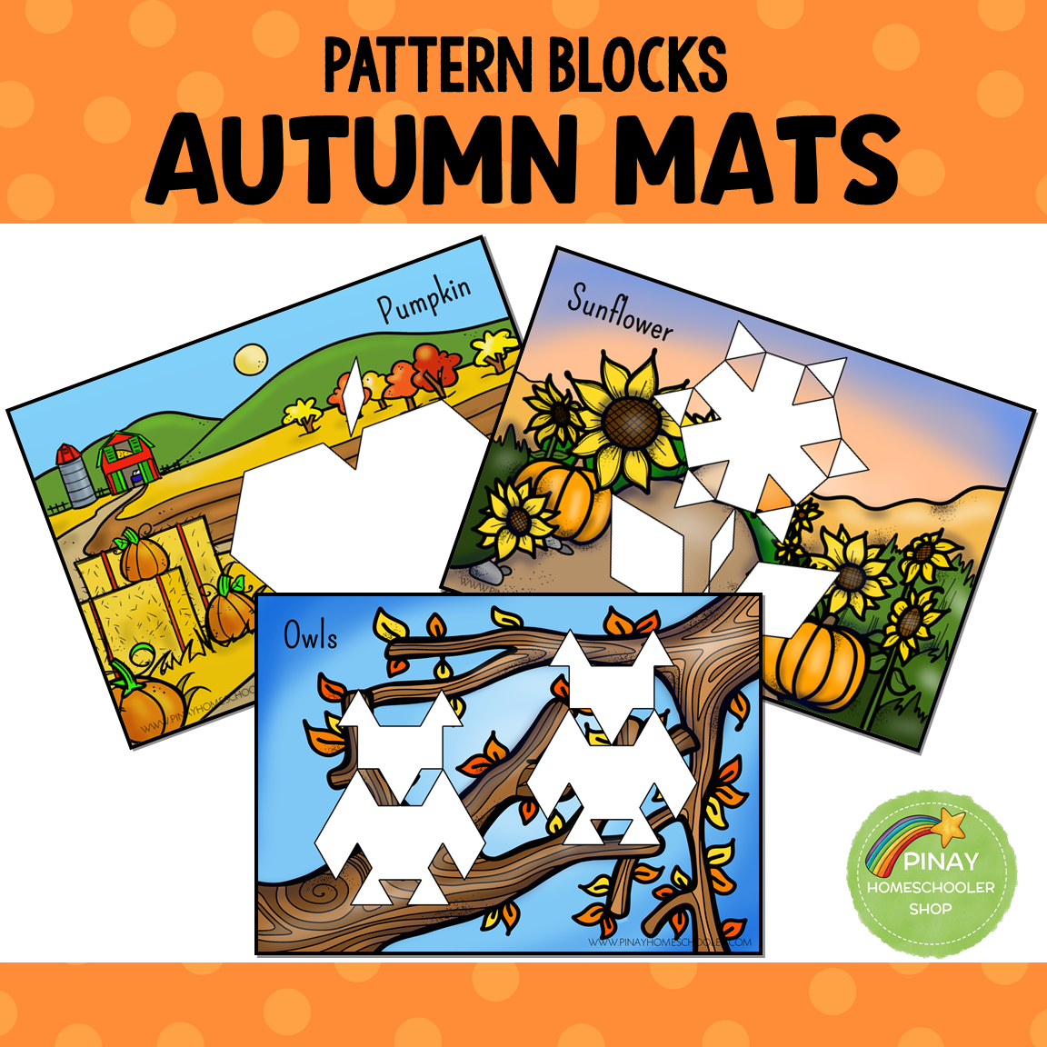 Season Pattern Blocks Puzzle Mats Bundle