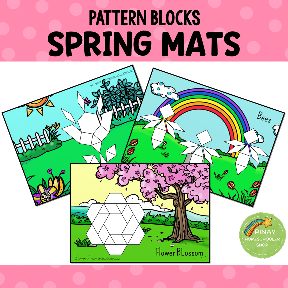 Season Pattern Blocks Puzzle Mats Bundle