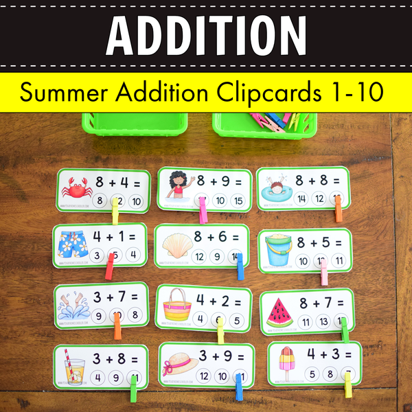 Summer Addition Clipcards