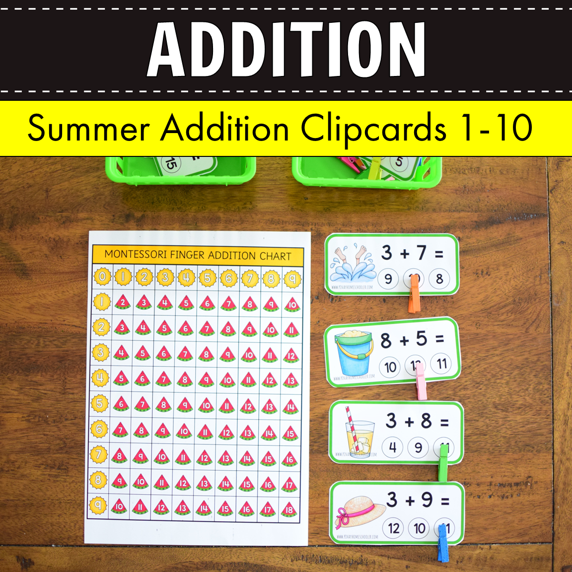 Summer Addition Clipcards