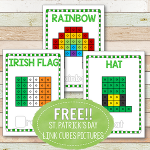 FREE St. Patrick's Day Link Cubes Mats
