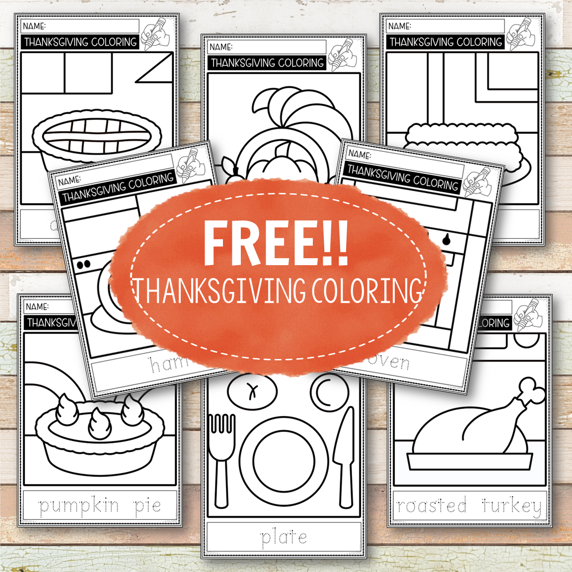 FREE Thanksgiving Coloring Pages