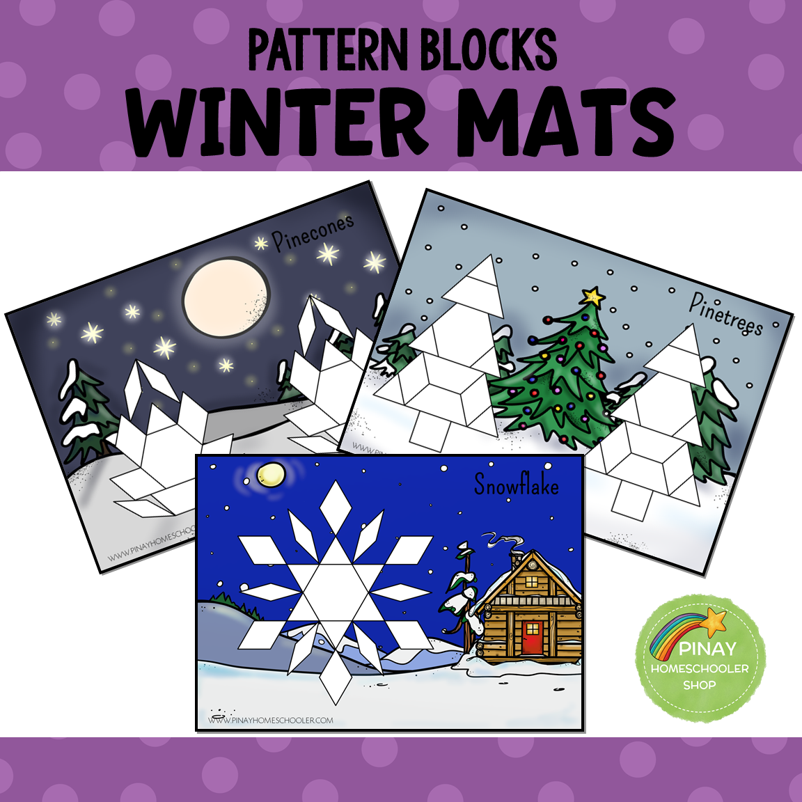 Season Pattern Blocks Puzzle Mats Bundle