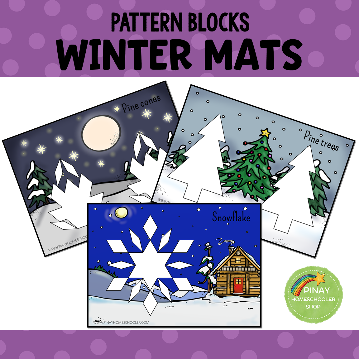 Season Pattern Blocks Puzzle Mats Bundle
