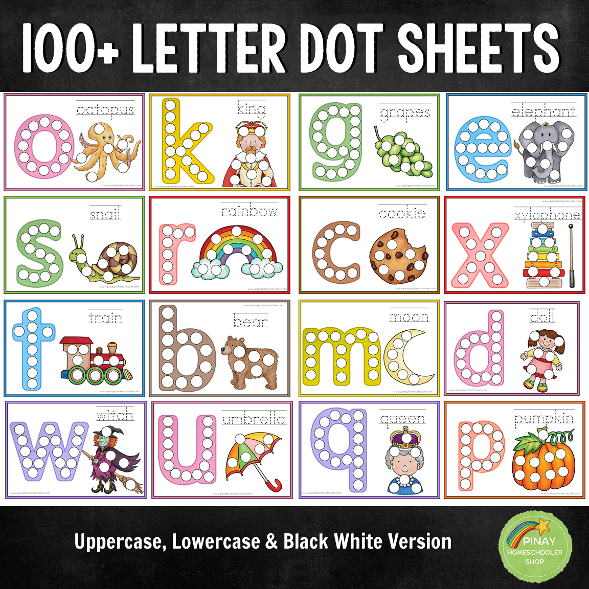 100+ Alphabet Letter Dot Activity Sheets