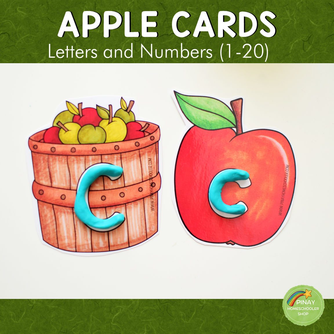 Apple Letter and Number Cards