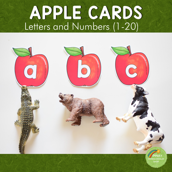 Apple Letter and Number Cards