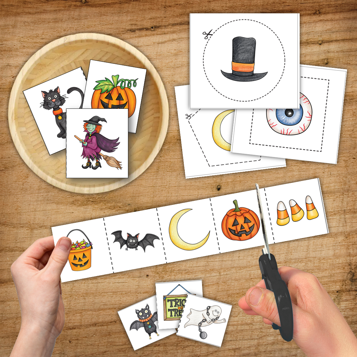 Halloween Scissor Skills Cutting Strips