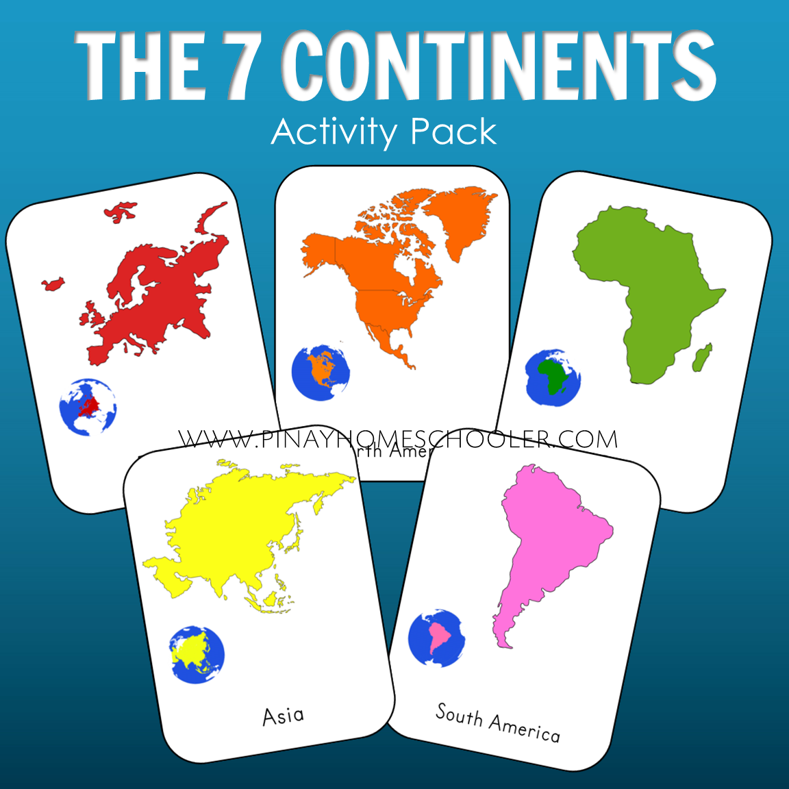 Montessori 7 Continents Learning Pack