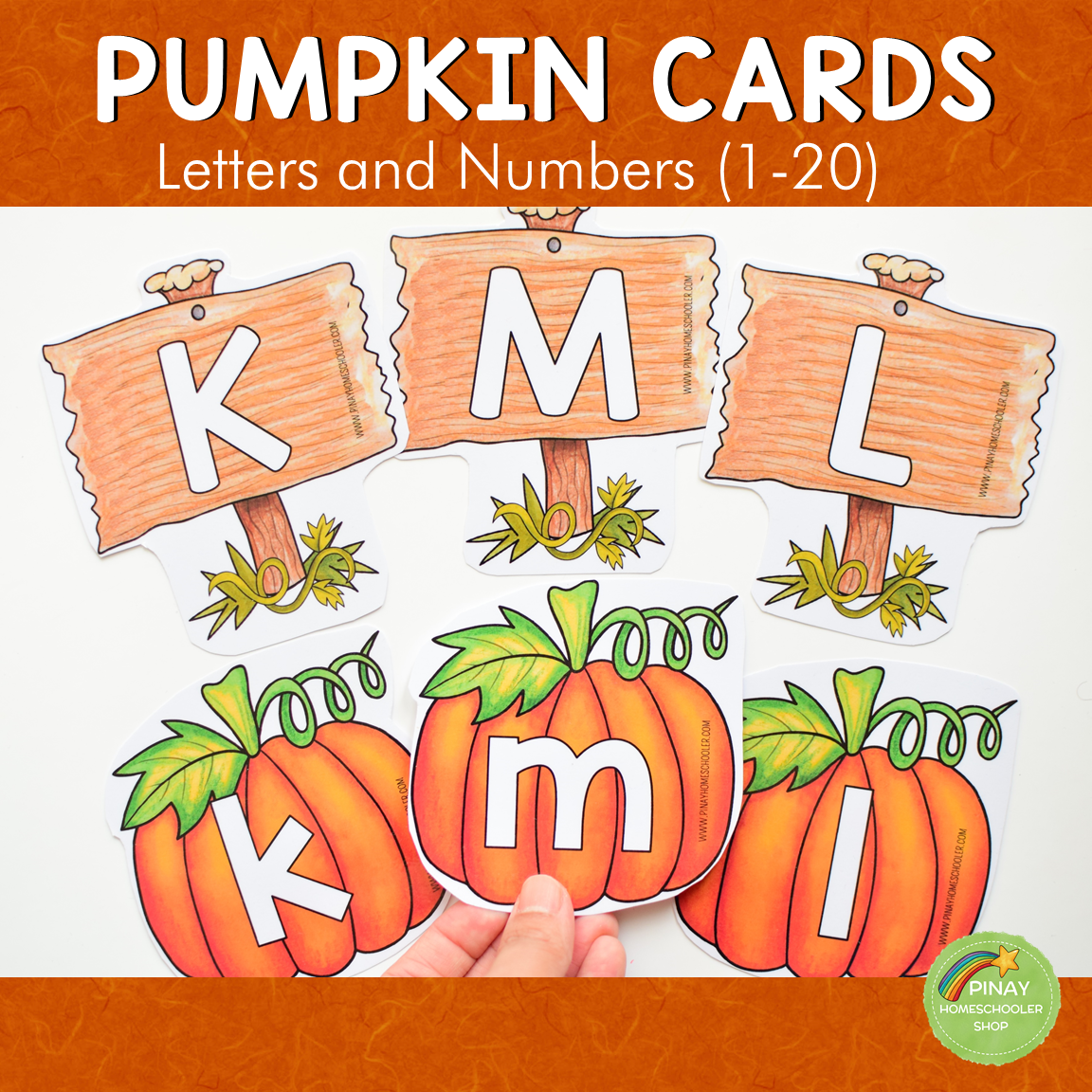 Pumpkin Letter and Number Cards