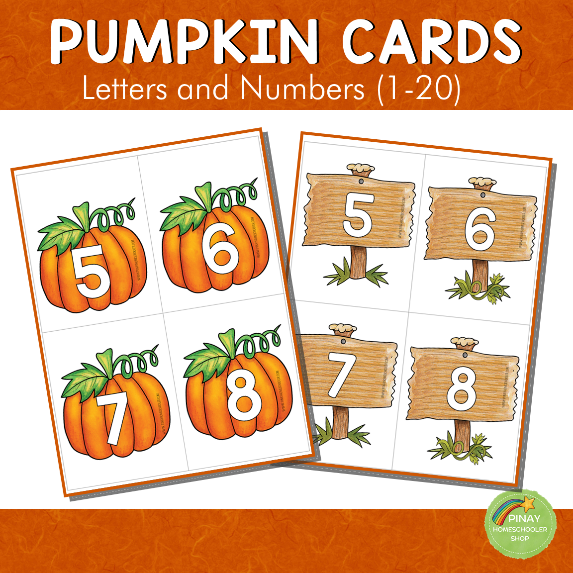 Pumpkin Letter and Number Cards