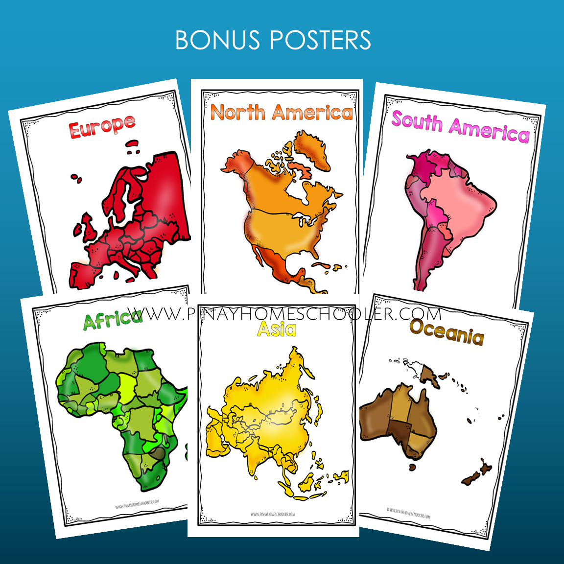 Montessori 7 Continents Learning Pack