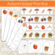 Autumn Scissor Skills Cutting Strips
