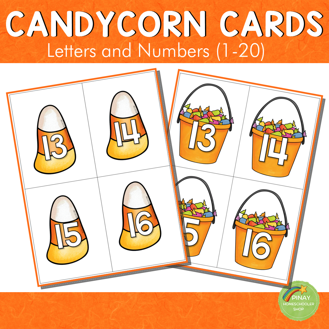 Candy Corn  Letter and Number Cards