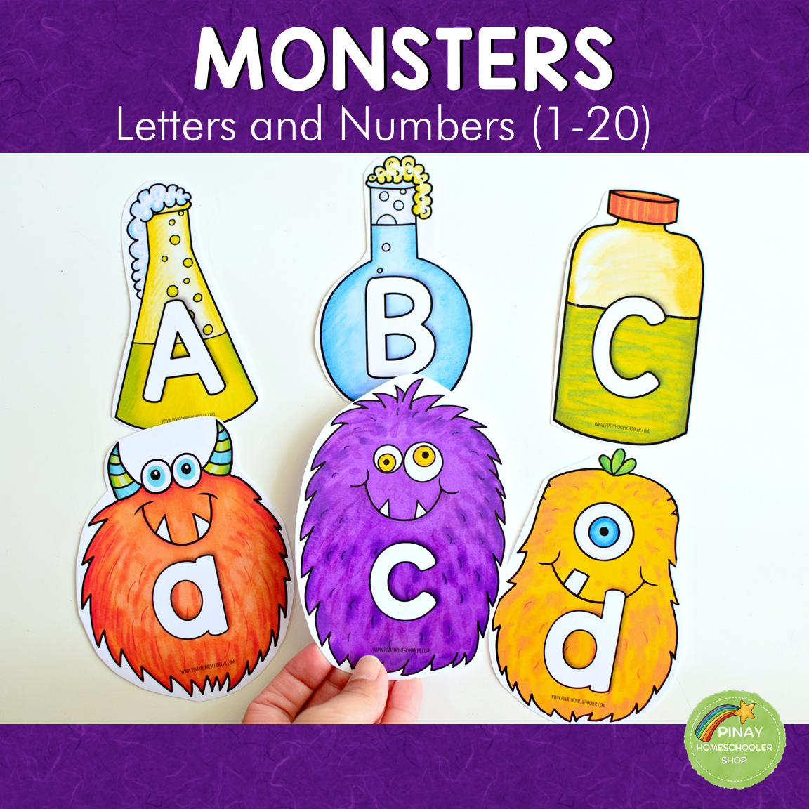 Monster Halloween Letter and Number Cards